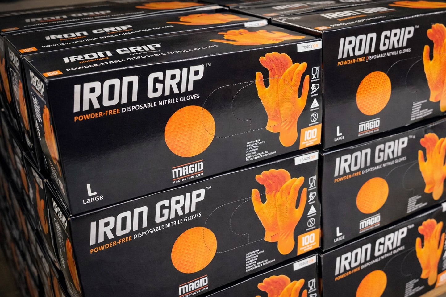 Iron Grip Heavy-Duty Nitrile Gloves - 8 Mil Thickness - Industrial Grade (100ct Box)
